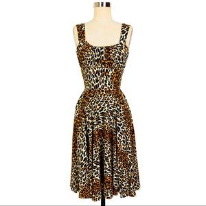 Norma Jean Circle Dress - 50s Leopard Print